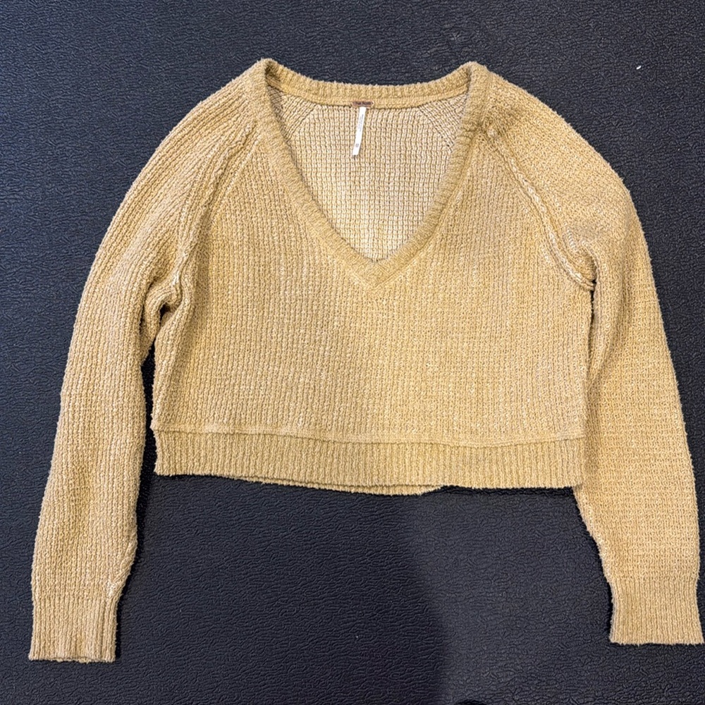 Free People lightweight v-neck sweater.